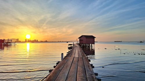 Traditional Tan Jetty boardwalk in Penang